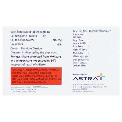 RALIPOD 200 Tablet 10's - Bacterial Infections-Cep