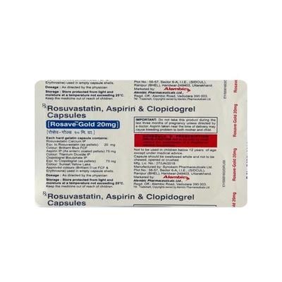 Rosave Gold 20mg Capsule 10'S - Blood Clot-Ant