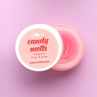 Plum Candy Melts Vegan Lip Balm Melon Bubble - Yum 12 Gm - Lip Balms