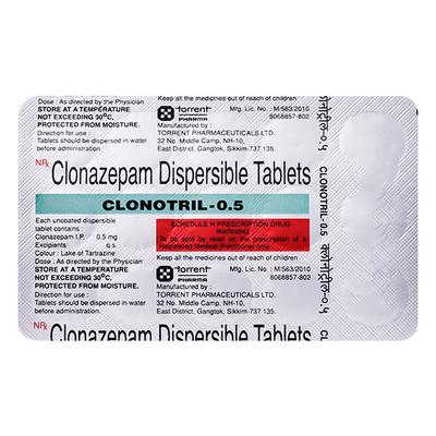 Clonotril 0.5mg Tablet 15'S - Anxiety-Anx