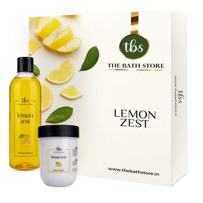 The Bath Store Lemon Zest Combo (Body Wash 300ml + Body Yogurt 200gm) 1's - Creams/Oils/Lotions