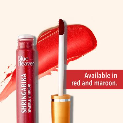 Blue Heaven Shingarika Sparkle Sindoor, Maroon 9 ml - Sindoor