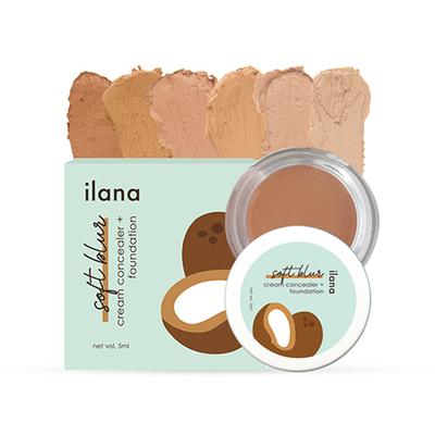 Ilana Soft Blur Cream Concealer & Foundation with SPF 50 Beach Please 5 gm - Concealer