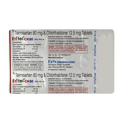 Eritel CH 80mg Tablet 15'S - Hypertension-Ang