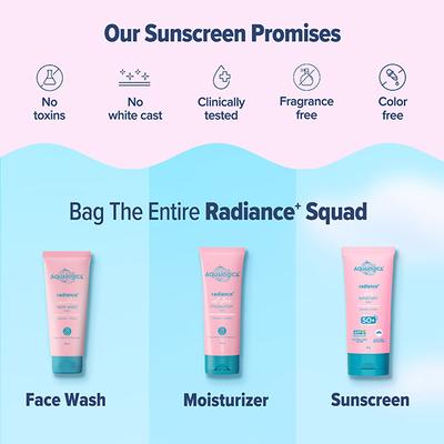 Aqualogica Radiance + Dewy Sunscreen With Watermelon & Niacinamide With SPF 50 & Pa +++ 80 gm - Body Sunscreen