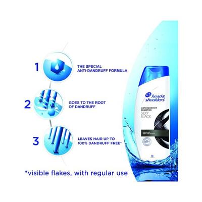 Head & Shoulders Silky Black Anti Dandruff Shampoo 180ml - Shampoos