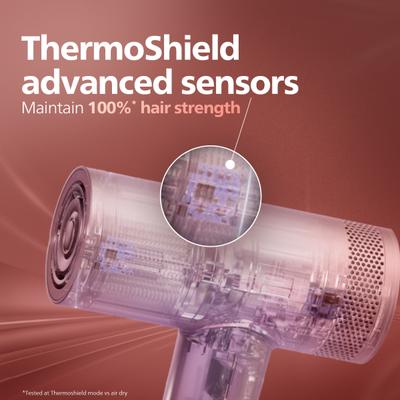 Philips Hydrating Hair Dryer Retain 100% Hair Strength, 2 magnetic attachment BHD837/10 1's - Hair Dryers