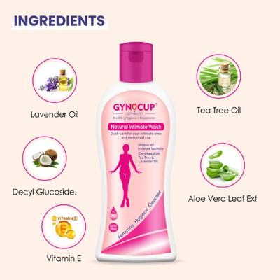 GynoCup Reusable Menstrual Cup - Large + Natural Menstrual Cup Wash Liquid 100 ml - Intimate Care