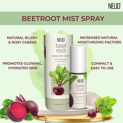 NEUD Beet Root Facial Mist Spray for Glowing and Moisturized Skin 100 ml - Face Gels