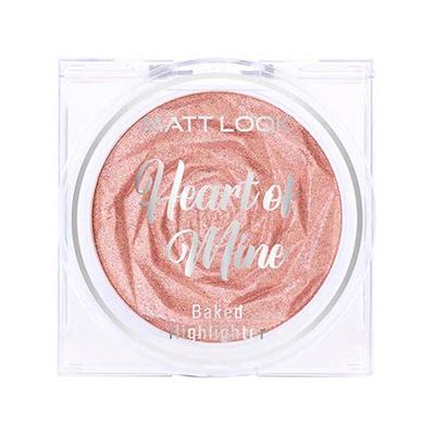 Matt Look Heart of Mine Baked Highlighter, Natural Luminous Glow, Blend Seamlessly, Ultra Pearlized Pigments, Suitable for All Skin Types, Rosy Dew 8 gm - Highlighters & Illuminators