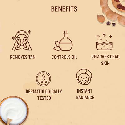 Salon In A Box De-Tan With Tamarind & Curd Cream Suitable For All Skin Types No Bleach Tube 150 ml - Face Creams