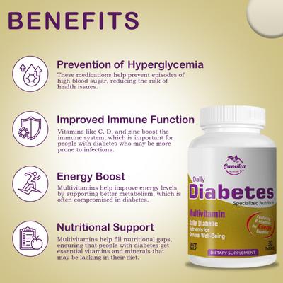 Samika Nutricare Daily Diabetes Multivitamin Tablets 30's - Multi-Vitamins