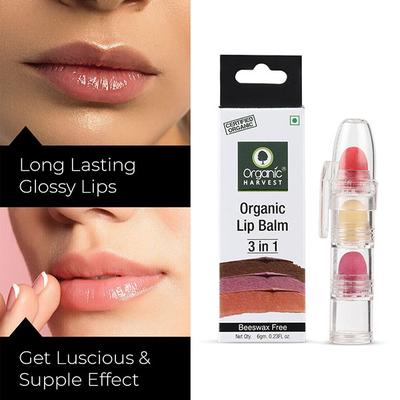 Organic Harvest 3 in 1 Lip Balm 6 gm - Lip Balms