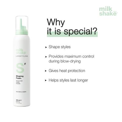 Milk Shake Lifestyling Shaping Foam 200 ml - Clays & Mousses