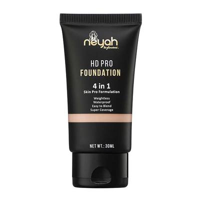 Neyah HD Pro Foundation 4 in 1 Skin Pro Formulation 03Beidge 30ml - Face Brush
