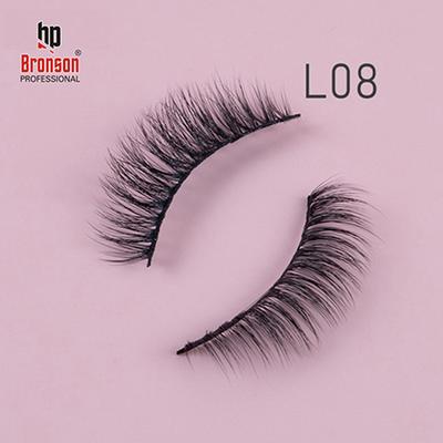 Bronson Professional Eyelash Set 3D False Long And Natural Eye Makeup - L08 10's - Eyelashes