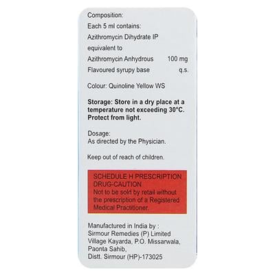 Zady 100mg Readymix Syrup 15ml - Bacterial Infections-Mac