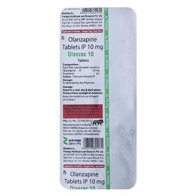 OLANZAC 10 Tablet 10's - Psychosis-Ans