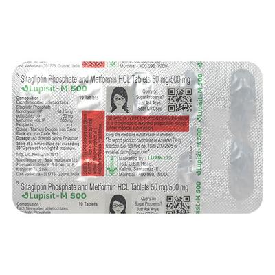 LUPISIT M 500 Tablet 10's - Diabetes-Ant