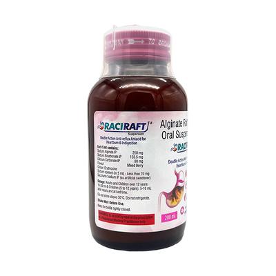 RACIRAFT SUGAR FREE MIXED BERRY FLAVOUR Suspension 200ml - Ulcer/Reflux/Flatulence-Aaa
