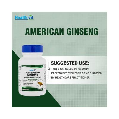 Healthvit American Ginseng Extract Capsules 60's - General Health