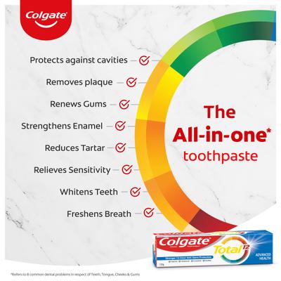 Colgate-Palmolive, Colgate Total Whole Mouth Health, Antibacterial Toothpaste (Advanced Health, Saver Pack of 2) 240 gm - Toothpaste