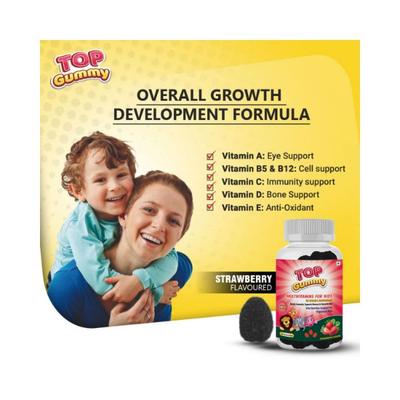 Top Gummy Multivitamins for Kids with 16 Vitamins & Minerals - For Growth & Development - 30 Strawberry Flavor Gummies Gluten, Soy & Dairy Free 30's - Multi-Vitamins