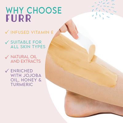 FURR Natural Hair Removal Cream With Jojoba, Honey & Turmeric All Skin Types 100gm - Hair Removal Accessories