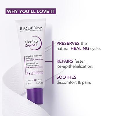 Bioderma Cicabio Creme + Repairing Cream 40 ml - Face Moisturizers