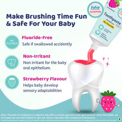 Chicco Kids Toothpaste - Strawberry 50 gm - Baby Oral Care