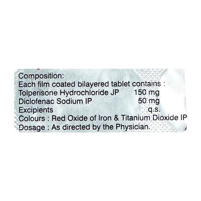 Toperizone D 150/50mg Tablet 10'S - Pain relief-Nsa