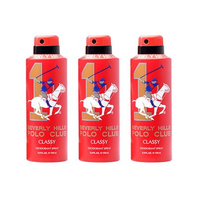 Beverly Hills Polo Club Classy Deo No.1 Trio Pack + Sports No.1 Shower Cream 3-in-1 Set For Men 675 ml 1's - Deodorants/Roll-Ons
