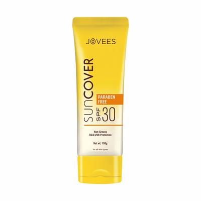 Jovees Sandalwood Natural Sun Cover (SPF 30) 100 gm - Body Sunscreen