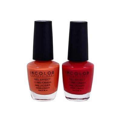Incolor Gel Effect Matte Nail Polish Combo 06 (34+8) Pack Of 02 15 Ml - Nail Polish