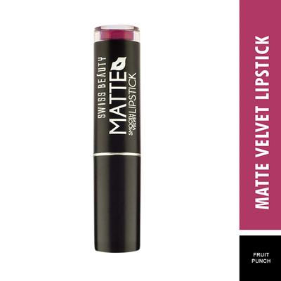 Swiss Beauty Smooth Velvet Matte Lipstick - (Fruit Punch) 3.2 gm - Lipsticks