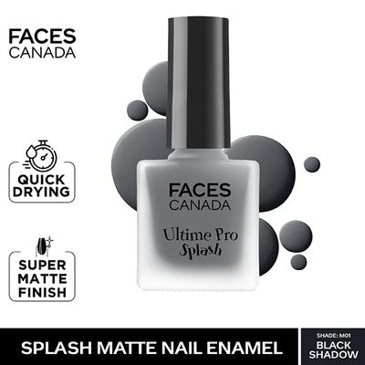 FACESCANADA Ultime Pro Splash Matte Nail Enamel Pack Shadow M01 8 ml - Nail Polish