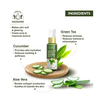 Lotus Botanicals Natural Green Tea Hydra Detox Refreshing Face Mist Rejuvenates & Refreshes Skin & Boosts Glow 50ml - Face Gels