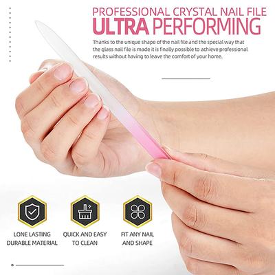 Majestique Crystal Nail File, Double Sided, Nail Care Tool - Color May Vary 1's - Manicure & Pedicure Kits