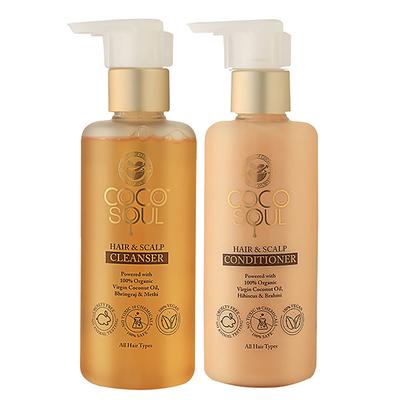 Coco Soul Shampoo & Conditioner with Coconut & Ayurveda - From Makers of Parachute 400 ml - Dry Shampoos & Conditioners