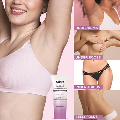Sanfe So PHresh PH Balancing Deo Cream Dreamy Delight for Underarms Feet Intimates and Skin Folds 20 ml - Intimate Hygiene