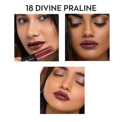 SUGAR Cosmetics Smudge Me Not Lip Duo - 18 Divine Praline (Dusty Burgundy) 3.5 ml - Lipsticks
