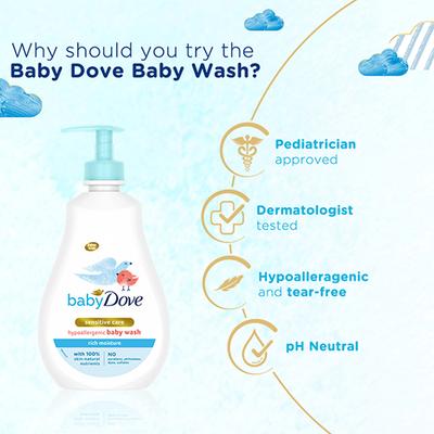 Baby Dove Rich Moisture Hypoallergenic Body Wash 400 ml - Creams, Lotions & Oils