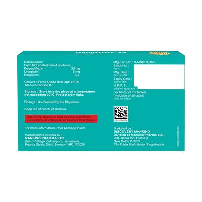 DYNADUO 25 Tablet 10's - Diabetes-Ant