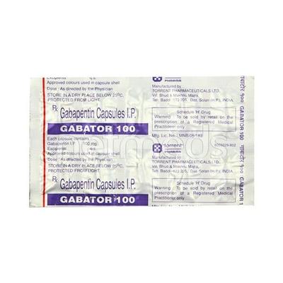 Gabator 100mg Capsule 10'S - Epilepsy/Convulsion-Ant