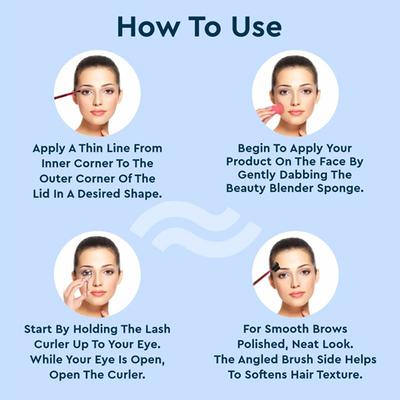 Gubb Beauty Favourites 4 Makeup Brushes 1 Eyelash Curler Rose Gold 1 Beauty Blender 1's - Face Brush