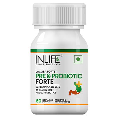Inlife Pre & Probiotic Forte Veg Capsule 60's - Digestive Health