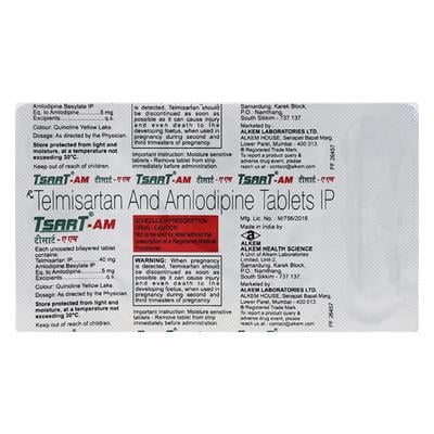 TSART AM 40mg Tablet 15's - Hypertension-Ang