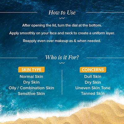 Aqualogica Glow + Dewy Sunstick With Papaya & Vitamin C 20 gm - Face Sunscreen