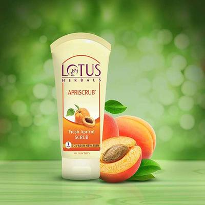 Lotus Herbals Apriscrub Fresh Apricot Scrub 100 gm - Scrubs & Exfoliants