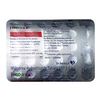 MIDORA 2.5 Tablet 30's - Hypotension-Vas